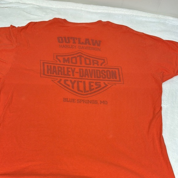 Harley-Davidson Orange Short Sleeve Tee - Picture 5 of 6